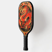 Traditionele Chinese draak rood goud Pickleball Paddle (Links)