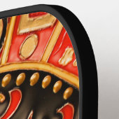 Traditionele Chinese draak rood goud Pickleball Paddle (Links Detail)