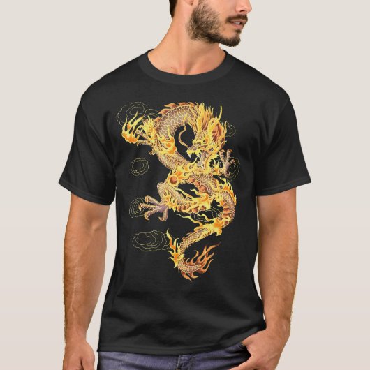 Traditionele Chinese draak symbool van kracht en s T-shirt (Voorkant)