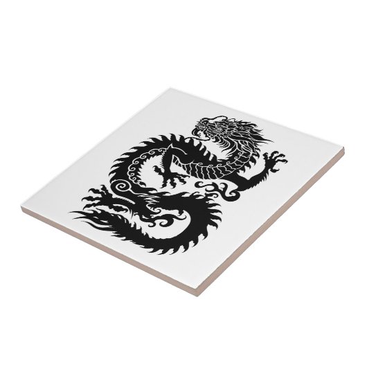 Traditionele Chinese draak Tegeltje (Zijkant)