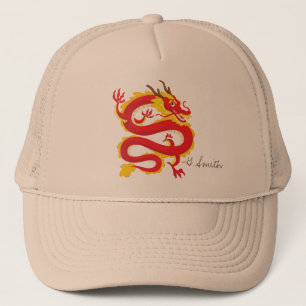 Traditionele Chinese draak. Voeg Jouw naam toe. Trucker Pet