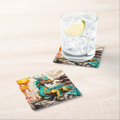 Traditionele Chinese draak voor Chinees Nieuwjaar Kartonnen Onderzetters (Insitu)