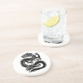 Traditionele Chinese draak Zandsteen Onderzetter (Zijkant)