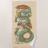Traditionele Chinese dragon Beach Towel Strandlaken (Voorkant)