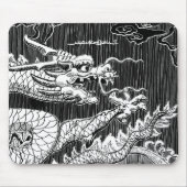 Traditionele Chinese Dragon inkt-pen schets Muismat (Voorkant)