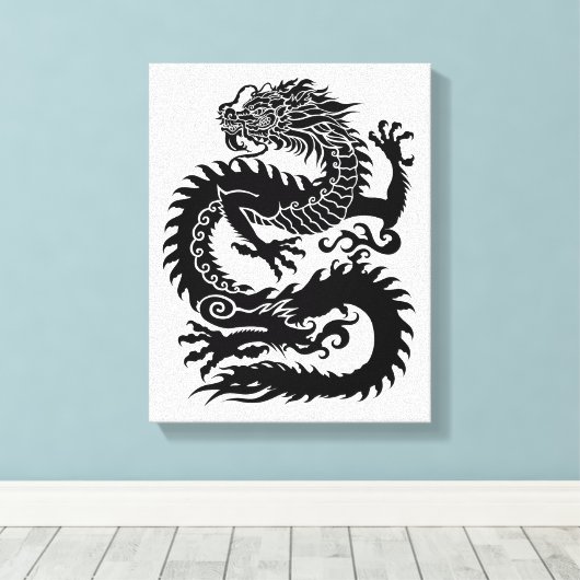 Traditionele Chinese drakencanvas afdrukken (Insitu (Houten vloer))