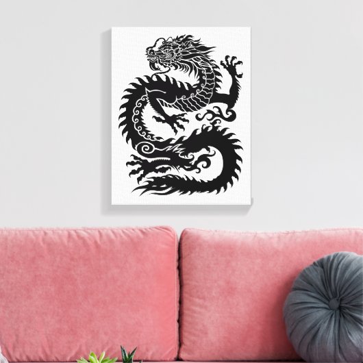 Traditionele Chinese drakencanvas afdrukken (Insitu (Woonkamer))