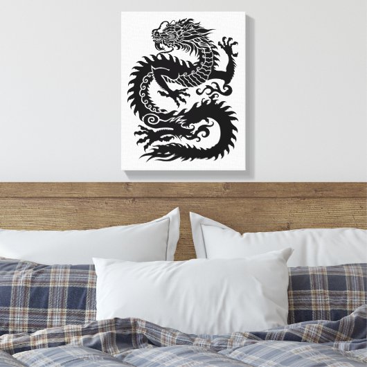 Traditionele Chinese drakencanvas afdrukken (Insitu (Slaapkamer))