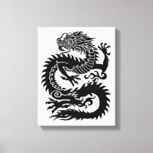 Traditionele Chinese drakencanvas afdrukken