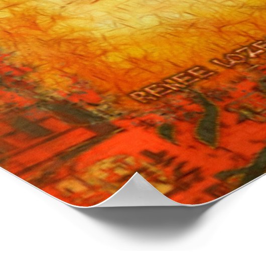 Traditionele Chinese drakenmacht Poster (Hoek)