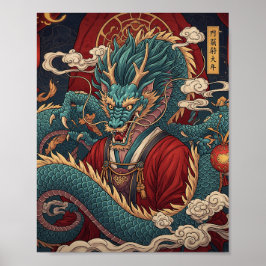 Traditionele Chinese Drakensposter Poster