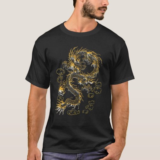 Traditionele Chinese drakensymbool voor macht en S T-shirt (Voorkant)