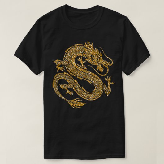 Traditionele Chinese drakensymbool voor macht en S T-shirt (Design voorkant)