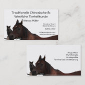 Traditionele Chinese en Westerne diergenezing Visitekaartje (Voorkant / Achterkant)