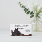Traditionele Chinese en Westerne diergenezing Visitekaartje (Staand voorkant)