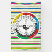 Traditionele Chinese geneesmiddelenklok Square Sti Spandoek (Verticaal)