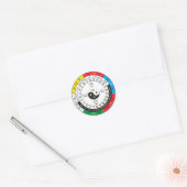 Traditionele Chinese geneesmiddelklok Ronde Sticker (Envelop)