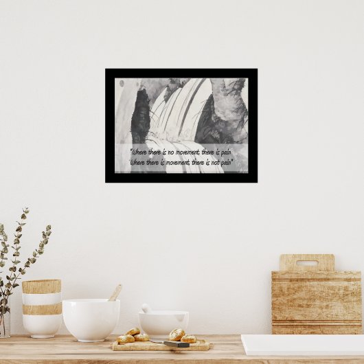 Traditionele Chinese gezegde Pijn Poster (Keuken)