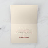 Traditionele Chinese huwelijksgeluk Peranakan Bedankkaart (Binnen)