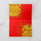 Traditionele Chinese huwelijksuitnodigingskaart (Binnen)