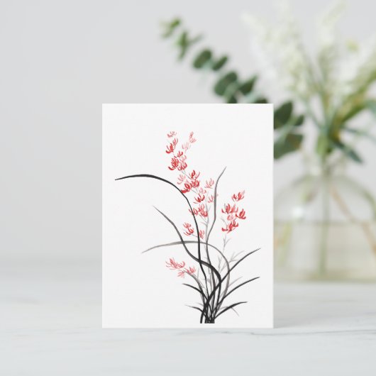 Traditionele Chinese iris - één Briefkaart (Staand voorkant)