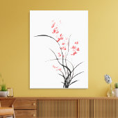 Traditionele Chinese iris - één Canvas Afdruk (Insitu (Woonkamer))