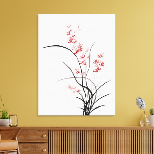 Traditionele Chinese iris - één Canvas Afdruk (Insitu (Woonkamer))