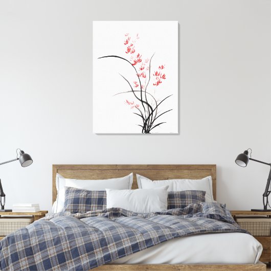 Traditionele Chinese iris - één Canvas Afdruk (Insitu (Slaapkamer))