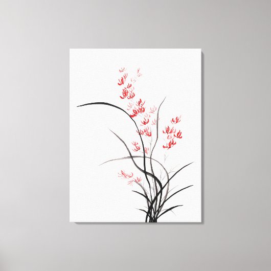 Traditionele Chinese iris - één Canvas Afdruk (Voorkant)