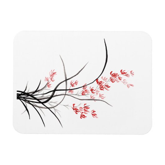 Traditionele Chinese iris - één Magneet (Horizontaal)