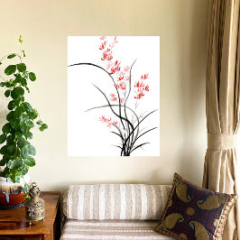 Traditionele Chinese iris - één Poster