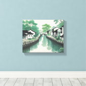 Traditionele Chinese landschapsschilderkunst, klas Canvas Afdruk (Insitu (Houten vloer))
