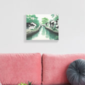 Traditionele Chinese landschapsschilderkunst, klas Canvas Afdruk (Insitu (Woonkamer))