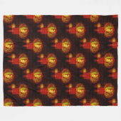 Traditionele Chinese lantaarns - naadloos patroon  Fleece Deken (Voorkant (Horizontaal))