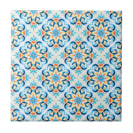 Traditionele Chinese Patroon Artistry Tegeltje (Voorkant)