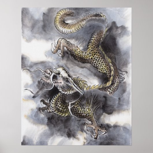 Traditionele Chinese schilderijen, jaar van de dra Poster (Voorkant)