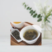 Traditionele Chinese theeceremonie: langthee Briefkaart (Staand voorkant)