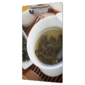 Traditionele Chinese theeceremonie: langwerpige th Klembord (Links)