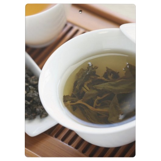 Traditionele Chinese theeceremonie: langwerpige th Klembord (Achterkant)