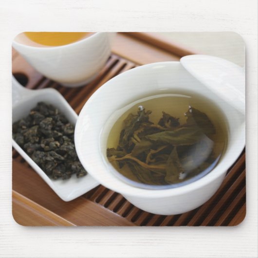 Traditionele Chinese theeceremonie: langwerpige th Muismat (Voorkant)