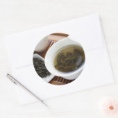Traditionele Chinese theeceremonie: langwerpige th Ronde Sticker (Envelop)