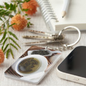 Traditionele Chinese theeceremonie: langwerpige th Sleutelhanger (Voorkant Rechts)