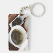 Traditionele Chinese theeceremonie: langwerpige th Sleutelhanger (achterkant)