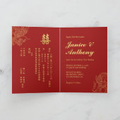 Traditionele Chinese trouwerij in rood met draak e (Binnen)