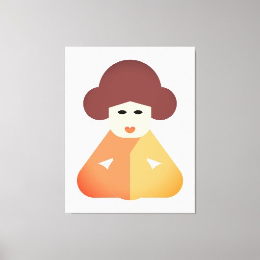 Traditionele Chinese vrouwen Canvas Afdruk (Voorkant)