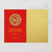 Traditionele Chinese vuurwerk Paardenjaar VHPC H Feestdagenkaart (Achterkant)