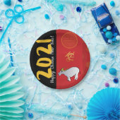 Traditionele Chinese weekbladen voor 2021 PP Papieren Bordje (Feest)