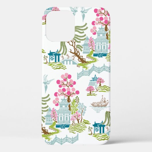 Traditionele Chinoiserie in lentekleuren Case-Mate iPhone Case (Achterkant)