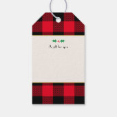 Traditionele Christmas Scottie Hond Custom Rood Cadeaulabel (Achterkant)