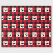 Traditionele Christmas Scottie Hond Custom Rood Cadeaupapier (Vlak)